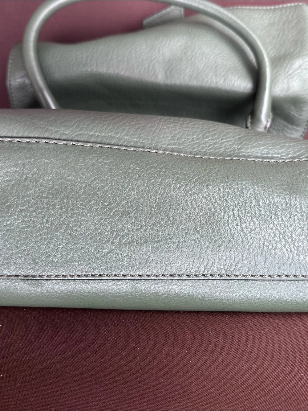 kate spade Olive Green Leather Satchel with Gold-Tone Hardware